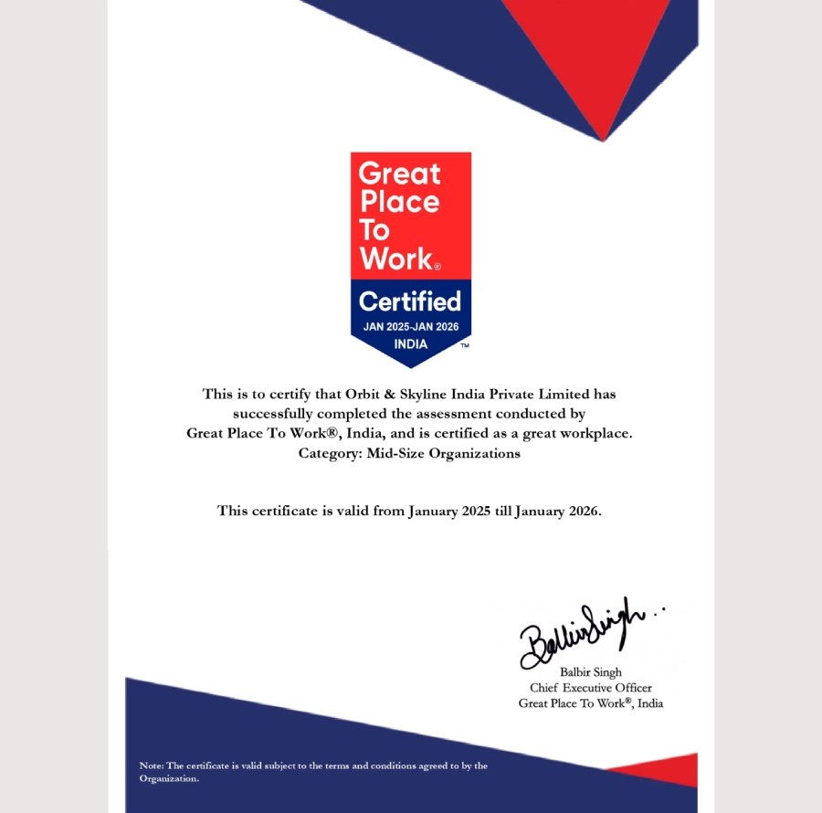 Orbit & Skyline Achieves Great Place to Work® Certification for the 2nd Consecutive Year